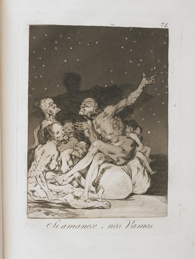 Plaat uit Los Caprichos, 1797-1798 door Francisco de Goya